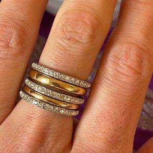 Banana Republic 2 tone stacked ring